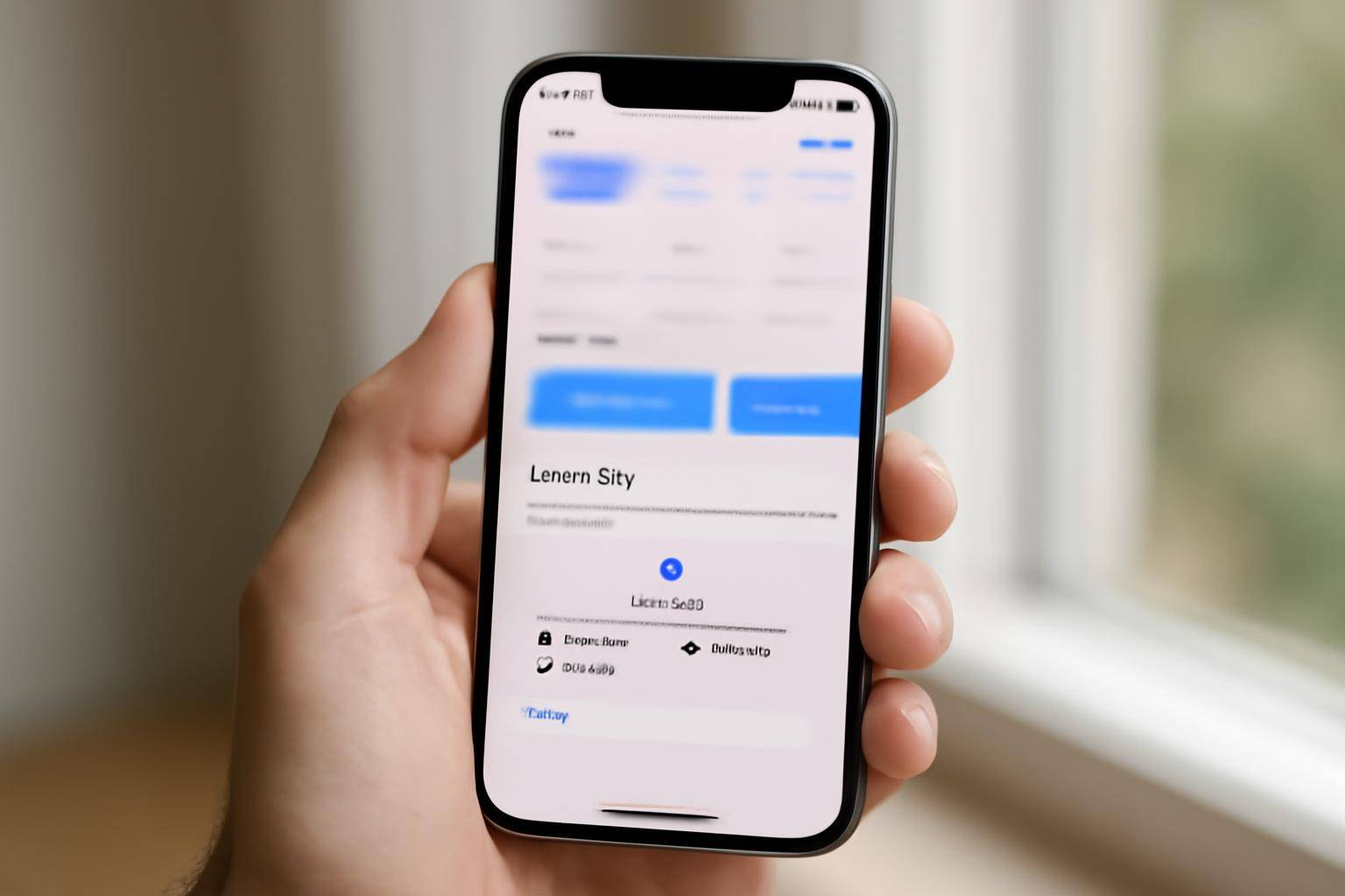 Close-up of an iPhone showing the App Privacy details section on an App Store listing